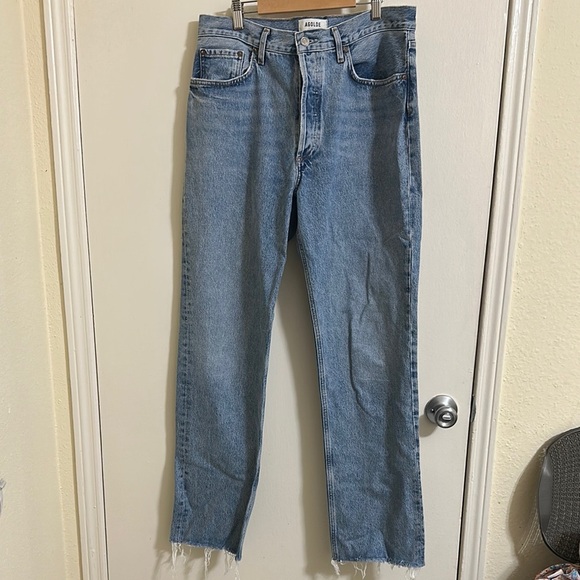 EUC Agolde Distressed Straight Leg Jeans - Picture 1 of 5